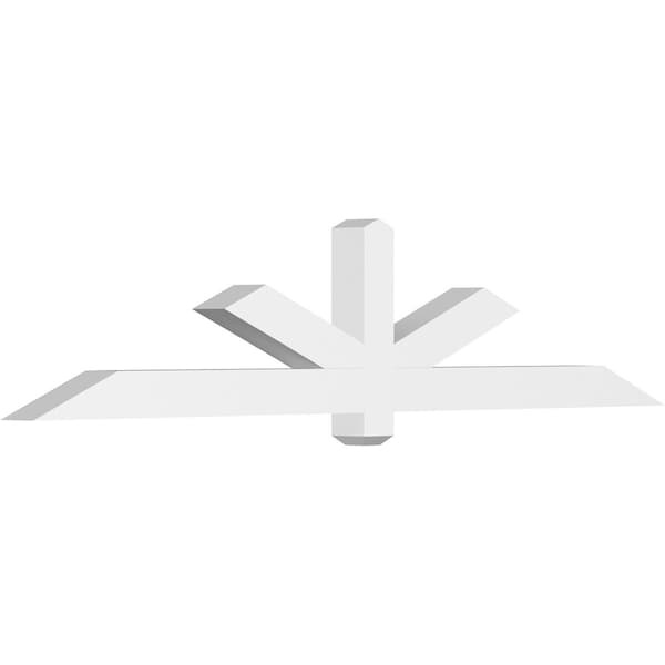 Ekena Millwork Kennewick Architectural Grade PVC Gable Bracket, 84"W x 17 1/2"H x 4"D x 4"F, 5/12 Pitch GBP084X18X0404KEN00 - main